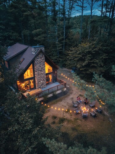 Private Modern Riverfront Ski Chalet - Near Gore Mountain and Lake George