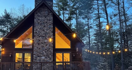 Private Modern Riverfront Ski Chalet - Near Gore Mountain and Lake George