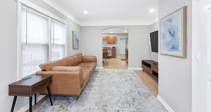 Spacious Mid Century Modern 1 Bed 1 Bath 65" TV
