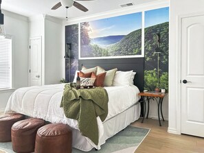 2 bedrooms, iron/ironing board, travel cot, WiFi