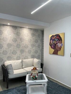 Luxury-Apartment | Wohnbereich | Flachbildfernseher, Netflix, Streaming-Dienste