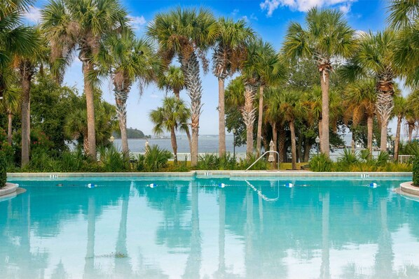 A heated pool