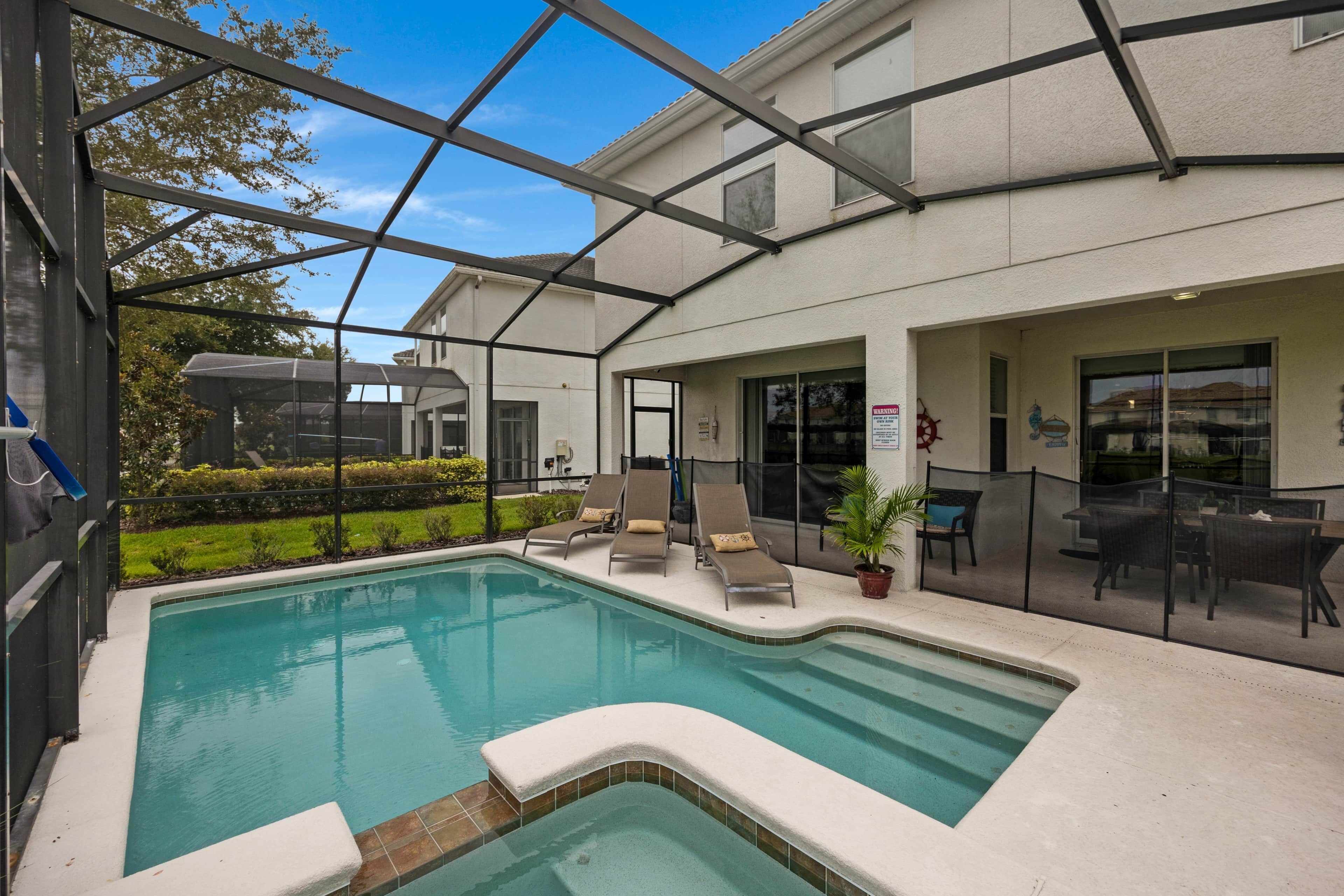 A heated pool