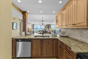 Fridge, microwave, oven, stovetop - Bahia Vista Ground Floor 2 Bedroom 131 (Isla Del Sol)