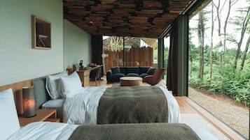 Quarto duplo superior, para não fumantes (Snow) | Espaço de trabalho para notebook, Wi-Fi de cortesia, roupa de cama