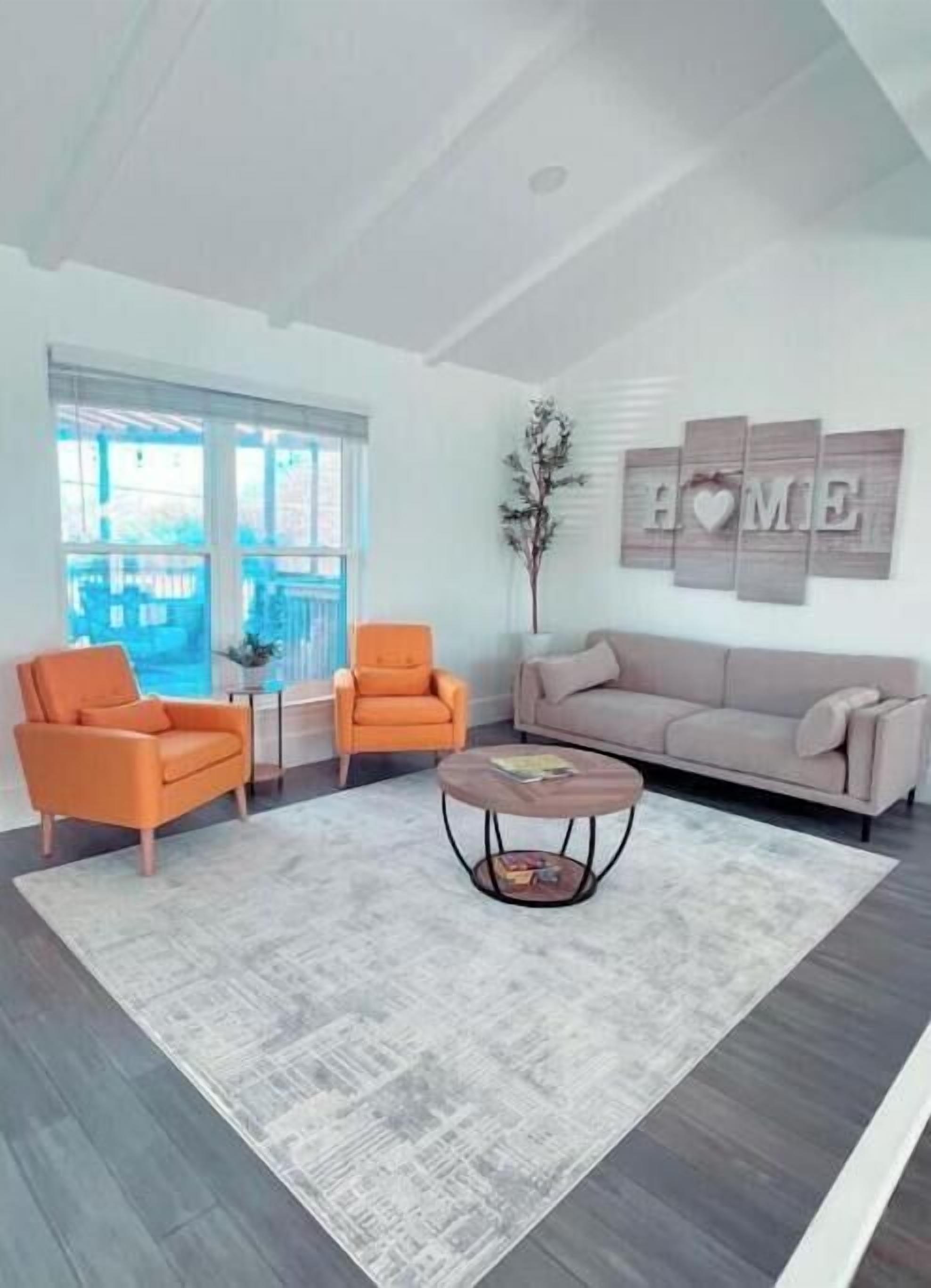 Televisie, een open haard en boeken