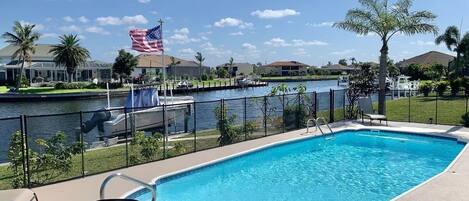 Outdoor pool, a heated pool