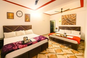 패밀리 쿼드룸, 침대(여러 개), 금연, 마당 전망 | 객실에서 보이는 전망