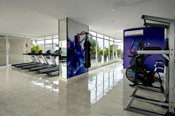 Apartment, 1 Bedroom, Accessible, Smoking | Fitness facility - Oceanfront Designer Apartment PH The Sands, Next to Hilton (Panama City)