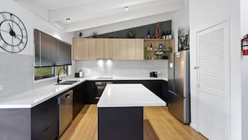 Microwave, oven, stovetop, dishwasher