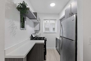 Fridge, microwave, oven, stovetop - Steps from Ocean | Airy Stay Chic Coastal 1BR (Miami Beach)