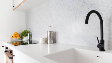 Fridge, oven, stovetop, dishwasher