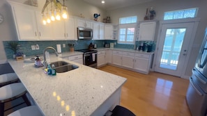 House, 4 Bedrooms | Private kitchen | Fridge, oven, coffee/tea maker, toaster - 121 Snapper By The Sea 4 Bedroom Home (South Padre Island)