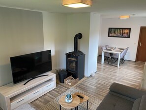 Smart-TV, Kamin, Videospiele, DVD-Player