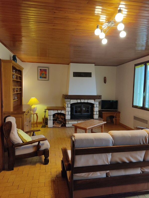 Televisor i llar de foc