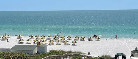 On the beach, beach towels