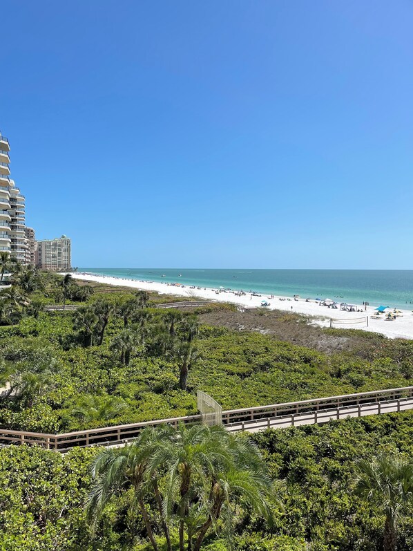 On the beach, beach towels