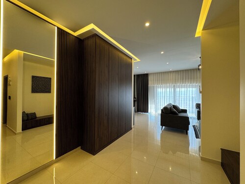 Contemporary apartment with a scenic view