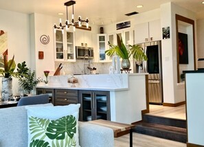 Smart TV, fireplace, printers