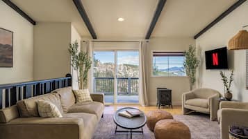 Smart TV, lareira, videogames, livros