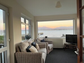 TV, DVD player, books, music library