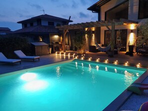 Outdoor pool, a heated pool