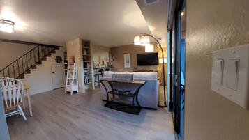 Smart TV, DVD player, books