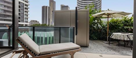 Luxury Apartment, Courtyard Area | Balcony view