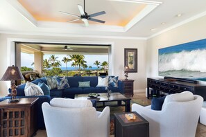 Smart TV, video library, stereo, computer monitors - Mauna Kea - Waiulaula Condo - Stunning Sunset and Sunrise Views - Close to Pool (Kamuela)
