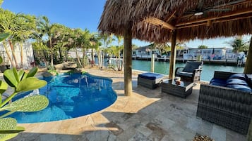 Outdoor pool, a heated pool
