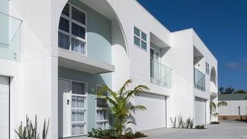 Stylish two-story building with clean lines and large windows.