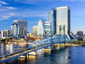 Spanning the river, this iconic bridge connects two sides of the city, offering views of the urban landscape.