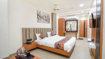 Rom – deluxe | Sengetøy i egyptisk bomull, sengetøy av topp kvalitet og safe på rommet