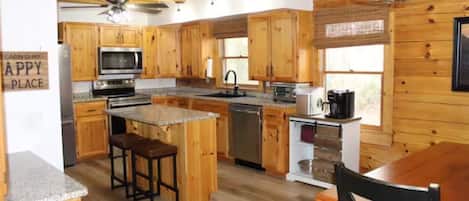 Microwave, oven, stovetop, dishwasher