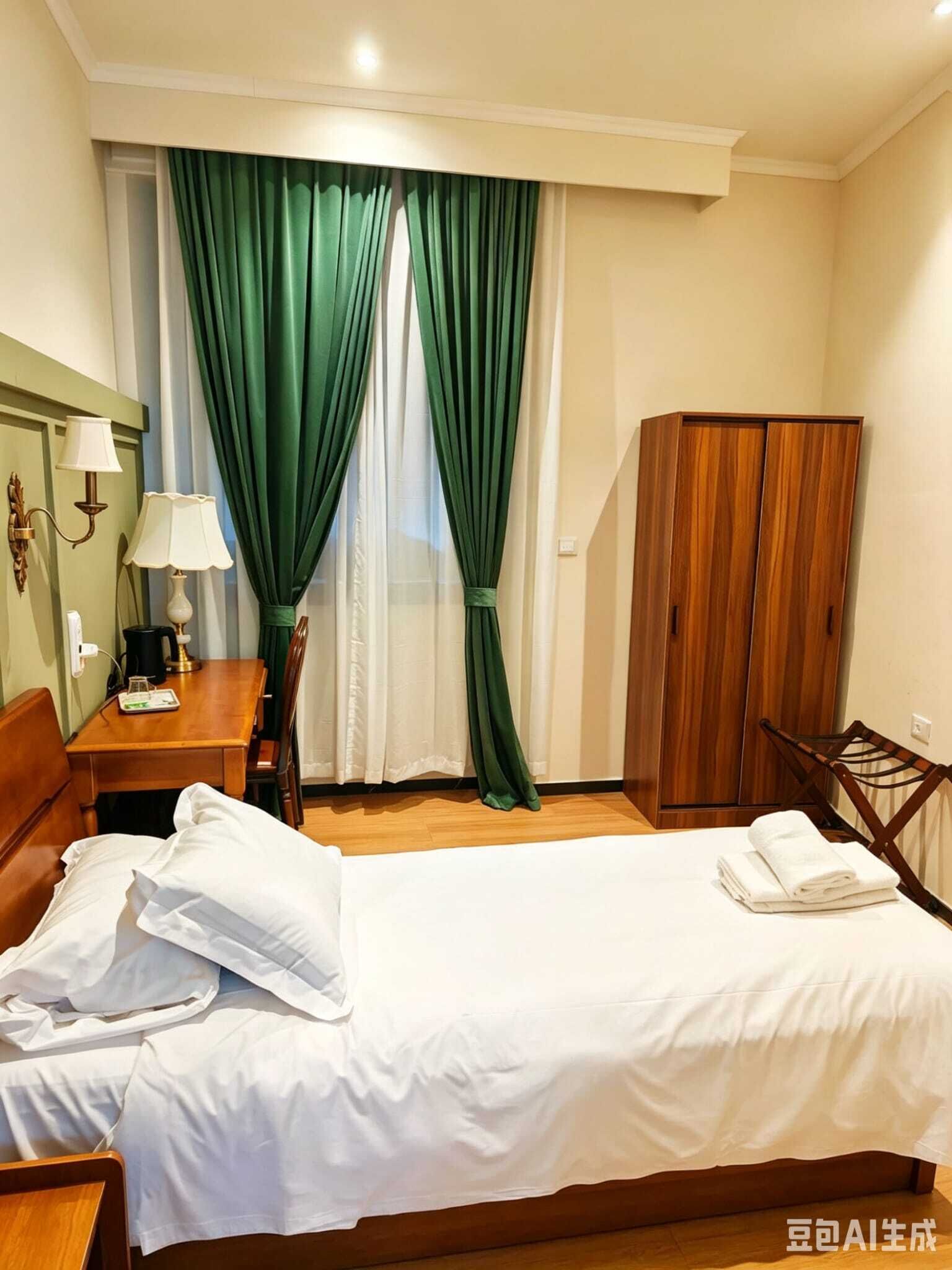 Chambre simple économique | Coffre-fort, bureau, espace de travail pour ordinateurs portables