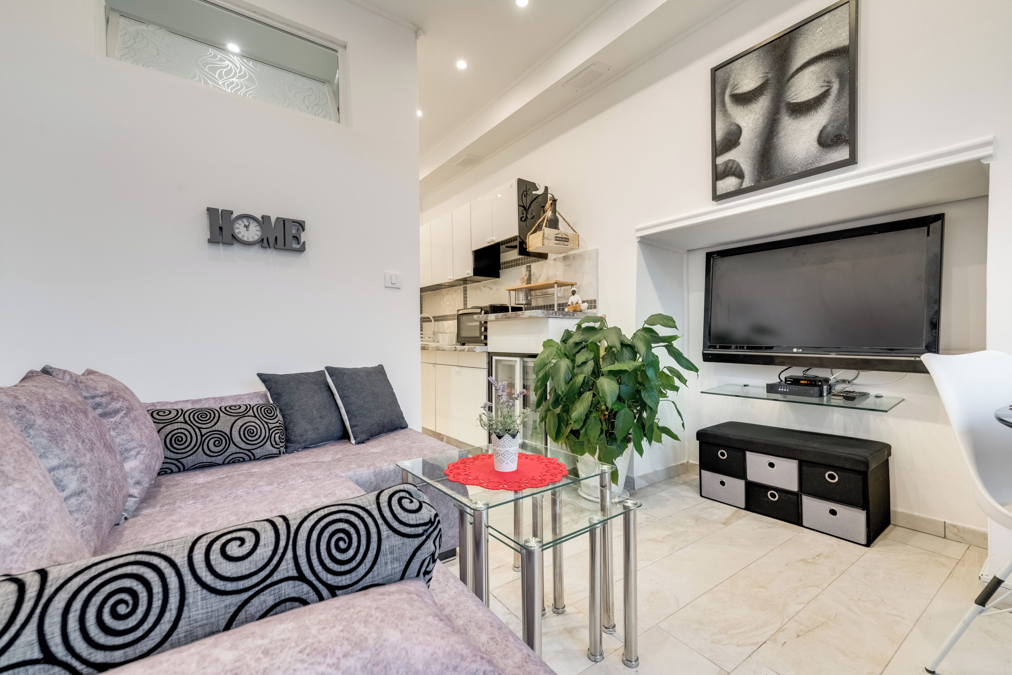 標準開放式客房, 1 間臥室, 海景 | 起居區