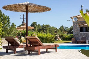 Indoor pool - illa in the Woods is a stunning stone-and-wood property in Kolympia area. (Kolymbia, Rhodes)