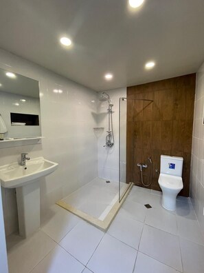 Economy Single Room | Bathroom | Shower, hair dryer, towels, soap
