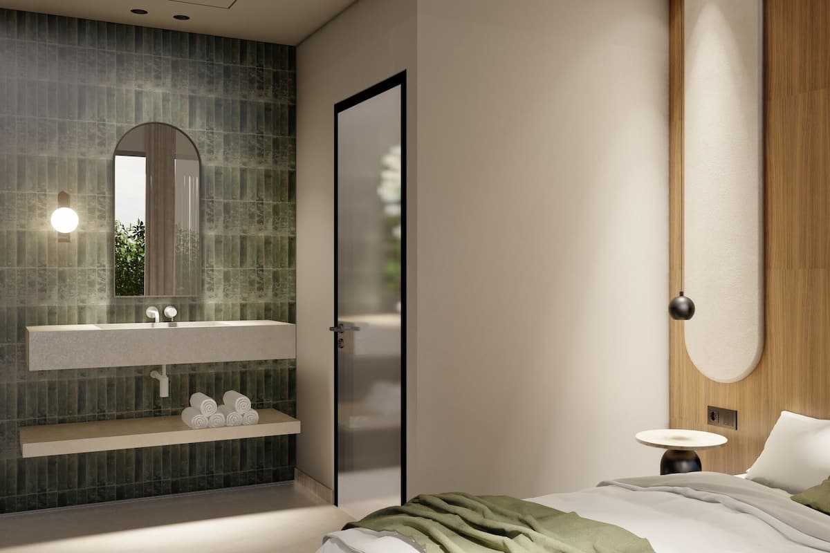 Luxury Room, City View | Bar mini, peti besi dalam bilik, meja, ruang kerja komputer riba