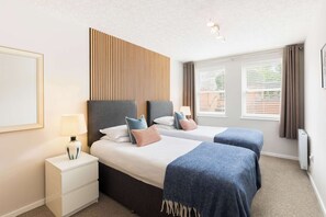 2 bedrooms, iron/ironing board, travel cot, WiFi