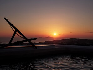 Junior Suite Heated Plunge Pool, Sea View | Balcony view
