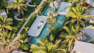Outdoor banquet area