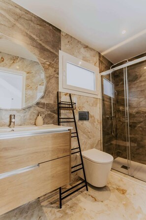 Shower, hair dryer