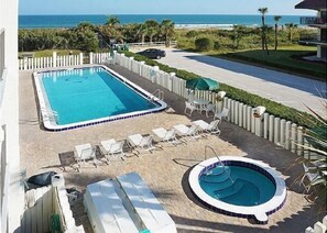 Outdoor pool, a heated pool - Ocean's Edge Retreat- Direct Ocean 2 Bed/2Bath (Cape Canaveral)