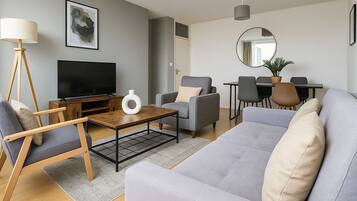 Appartement | Woonruimte | Een 37-inch smart-tv met kabelzenders, Netflix en streamingdiensten