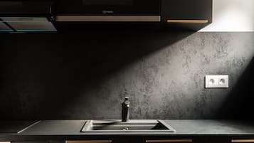 Deluxe tweepersoonskamer, privébadkamer | Gemeenschappelijke keuken