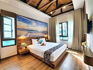 Luxury-Villa, 3 Schlafzimmer, Balkon, Gartenblick | 3 Schlafzimmer, Minibar (mit einigen kostenlosen Artikeln)