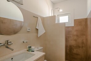 Douche, sèche-cheveux, serviettes fournies, papier toilette