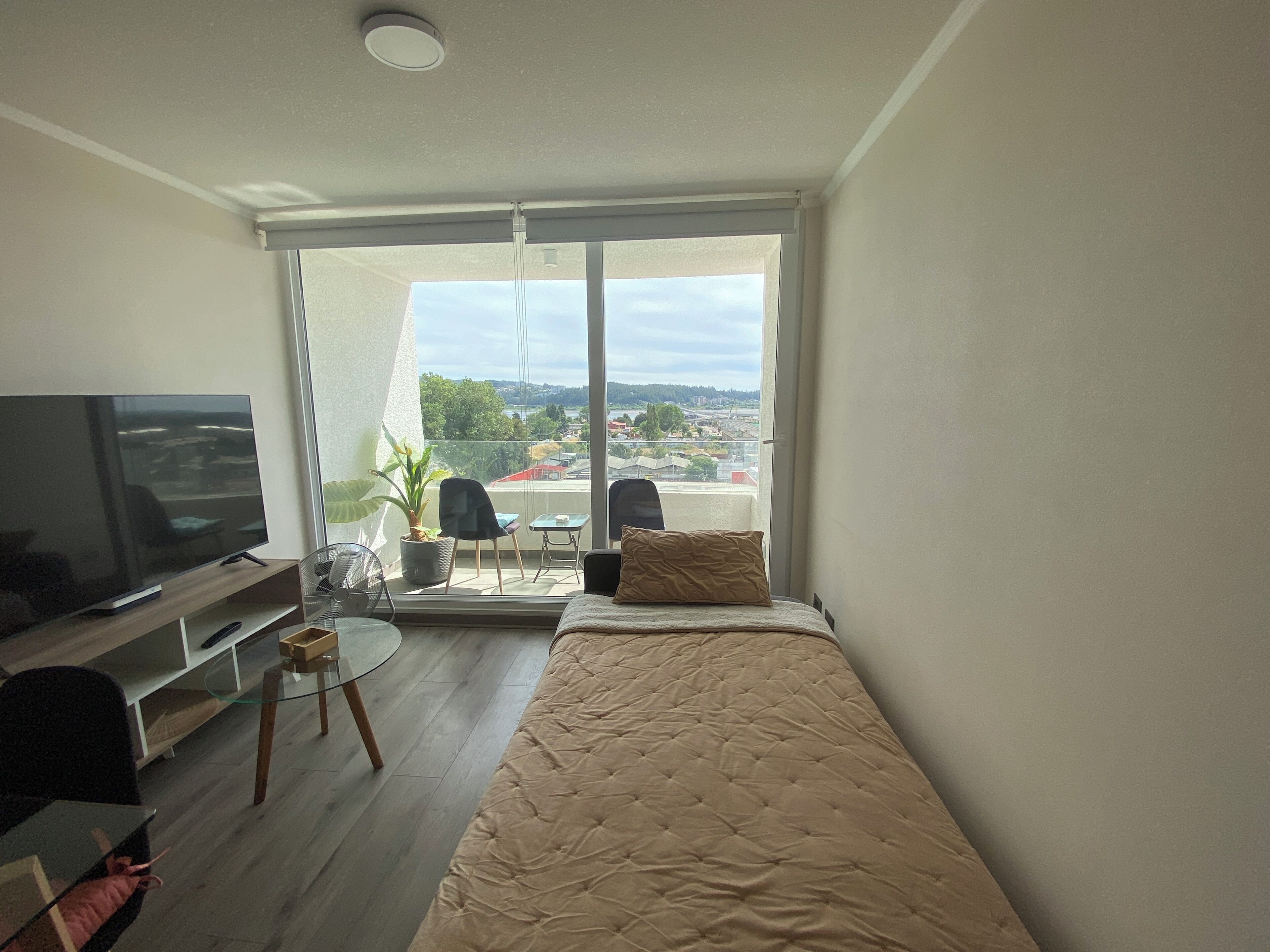 1 habitación, tabla de planchar con plancha, wifi gratis y ropa de cama 