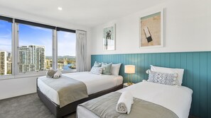 Enjoy a city view from the comfort of this stylish room, featuring two beds and a beautifully appointed space.